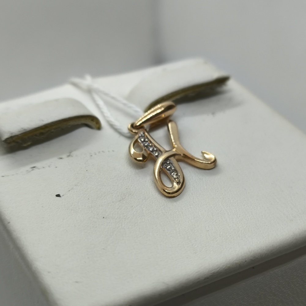 ПОДВЕСКА БУКВА Н Au 585