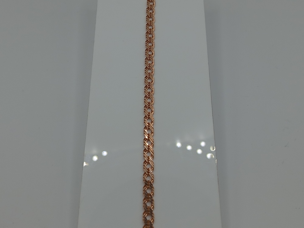 БРАСЛЕТ ПУСТОТЕЛЫЙ Ромб тройной (Au 585)