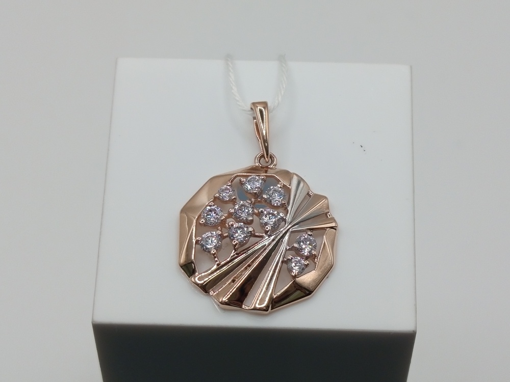 ПОДКМИ585 ПОДВЕСКА С КАМНЯМИ (Au 585)