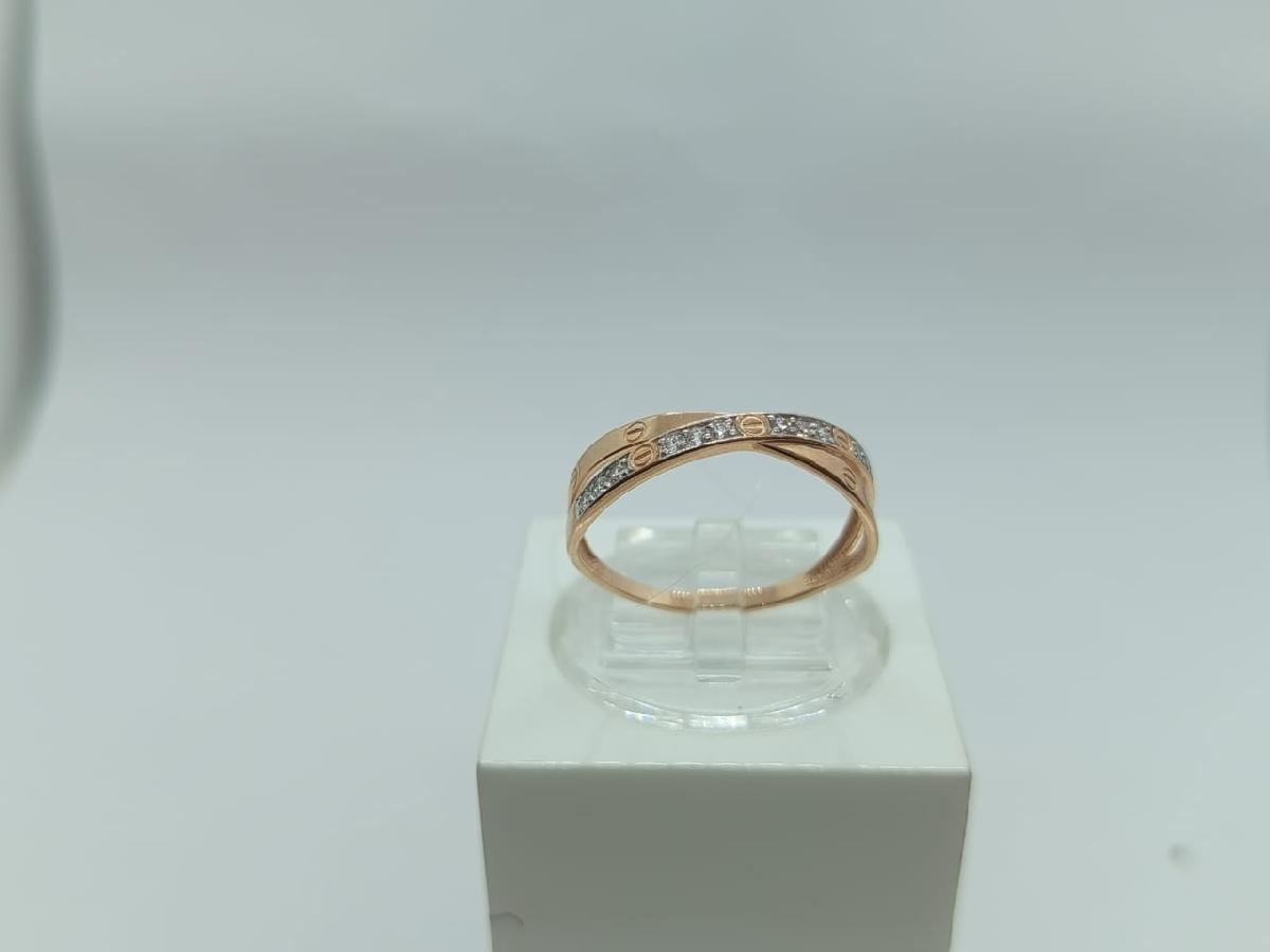 КОЛЬЦО С КАМНЯМИ (Au 585)