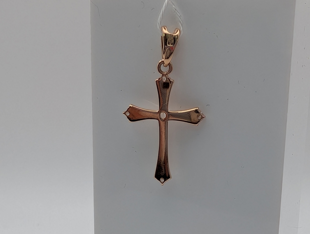 ПОДВЕСКА КРЕСТ С КАМНЯМИ (Au 585)