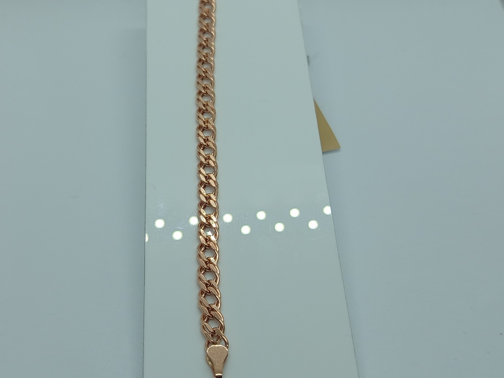 БРАСЛЕТ ПУСТОТЕЛЫЙ Ромб двойной (Au 585)