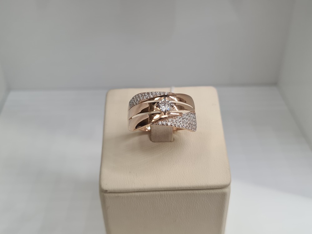 КОЛЬЦО С КАМНЯМИ (Au 585)