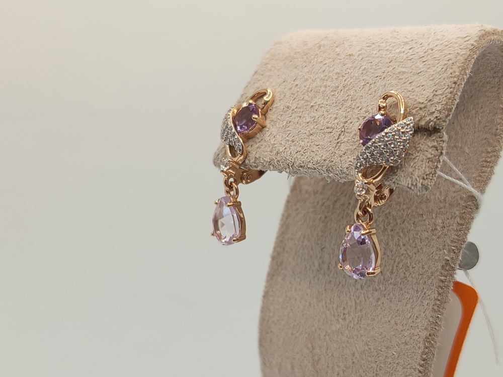 СЕРЬГИ С КАМНЯМИ (Au 585)