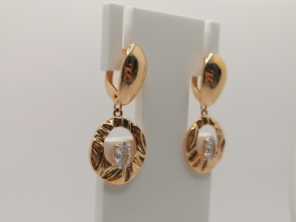 04-52-0082-01 СЕРЬГИ С КАМНЕМ (Au 585)