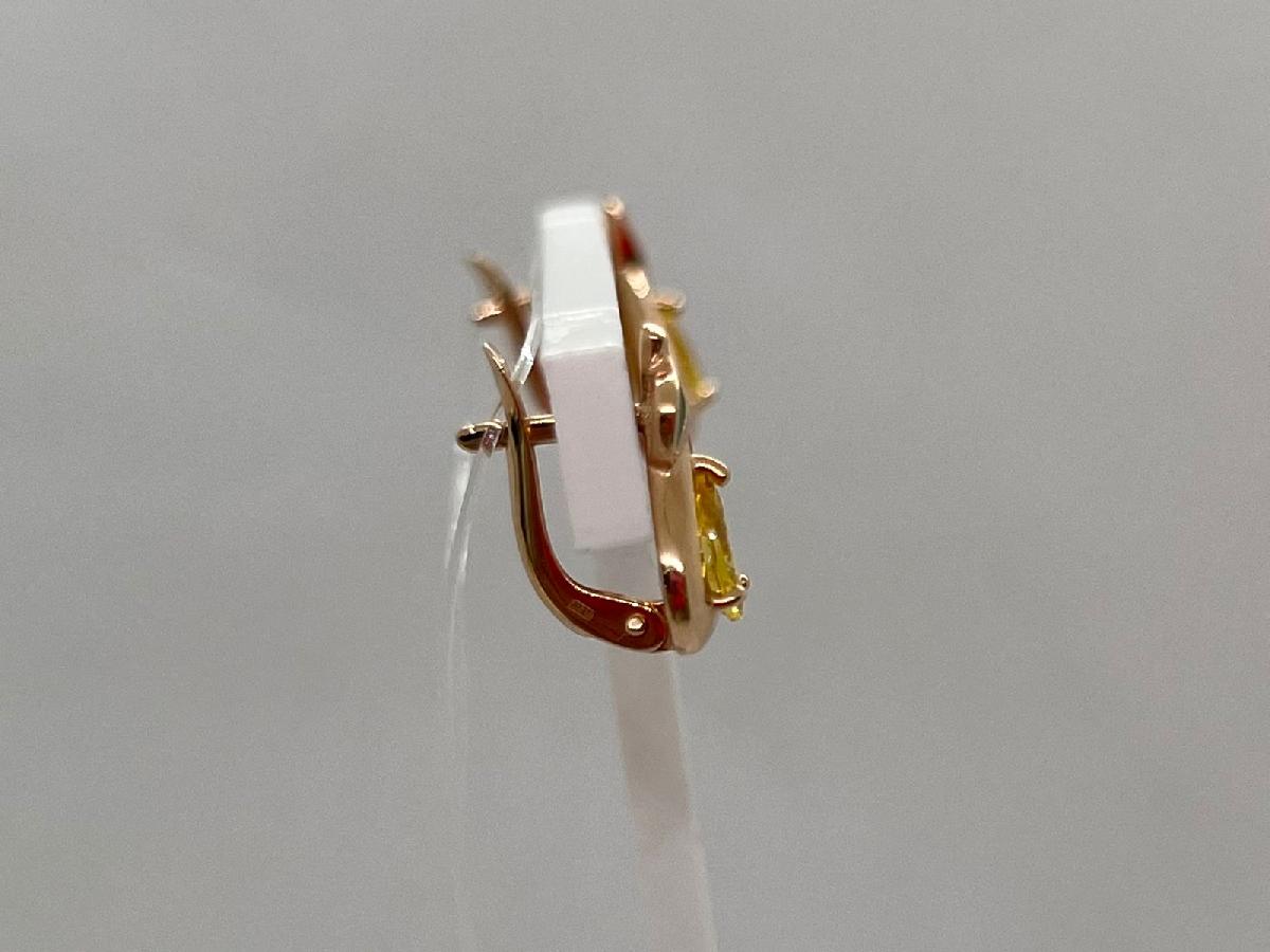 СЕРЬГИ С КАМНЕМ (Au 585)