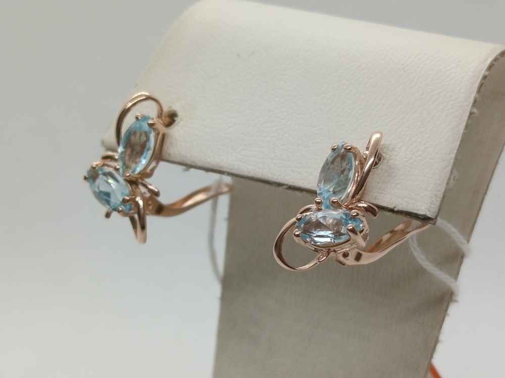 СЕРЬГИ С КАМНЯМИ (Au 585)