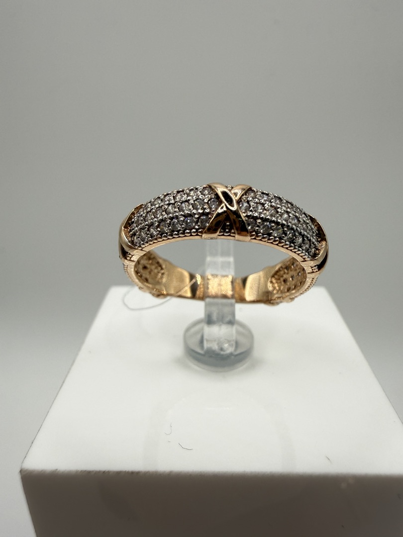 КОЛЬЦО С КАМНЯМИ (Au 585)