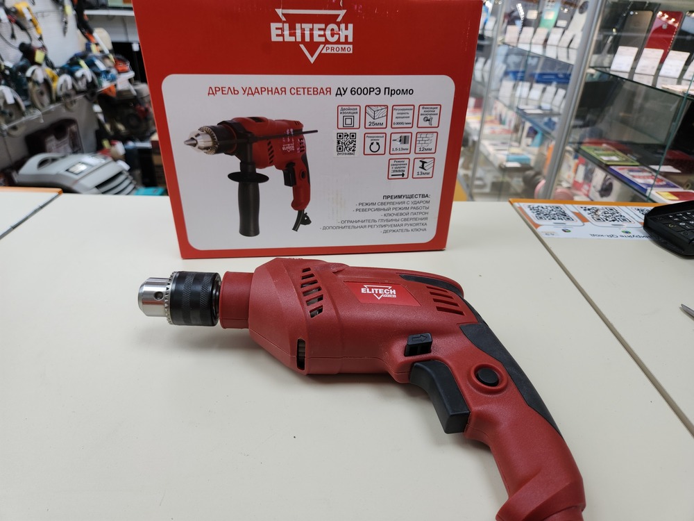 Дрель-ударная Elitech ДУ 600РЭ