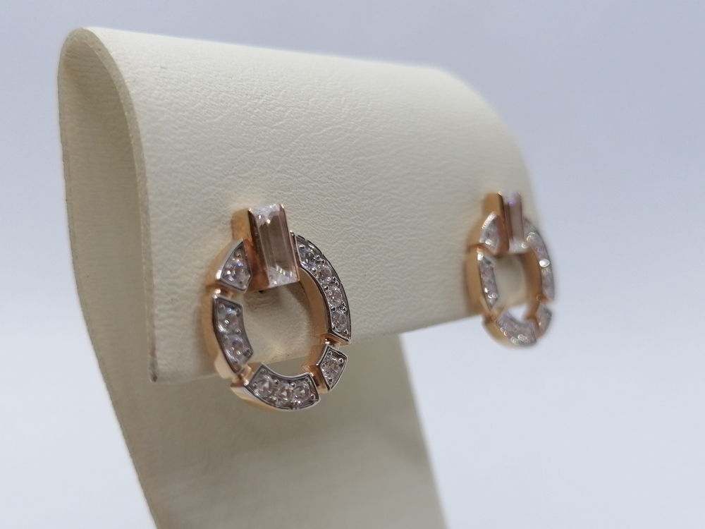 СЕРЬГИ ПУСЕТЫ с камнями (Au 585)