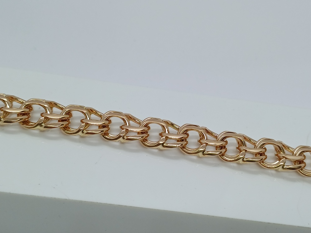 БЛБ585 БРАСЛЕТ ПОЛНОВЕСНЫЙ Бисмарк (Au 585)