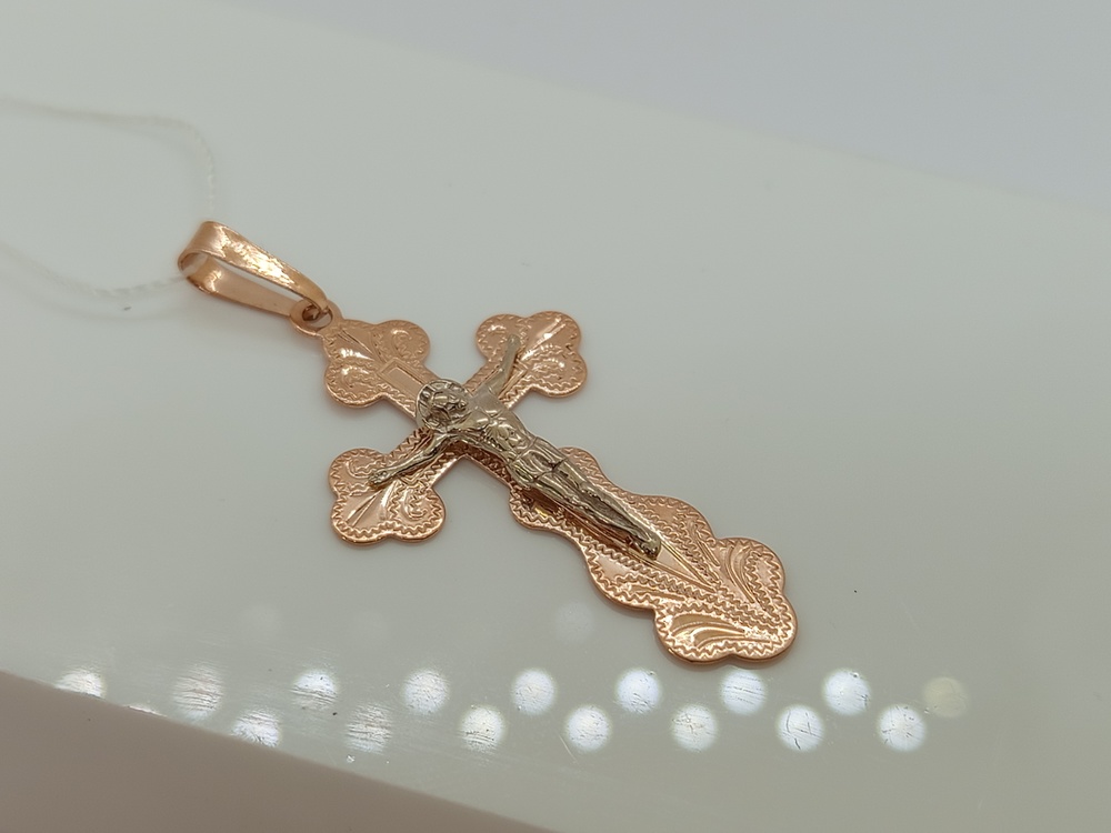 ПОДВЕСКА КРЕСТ без камня (Au 585)