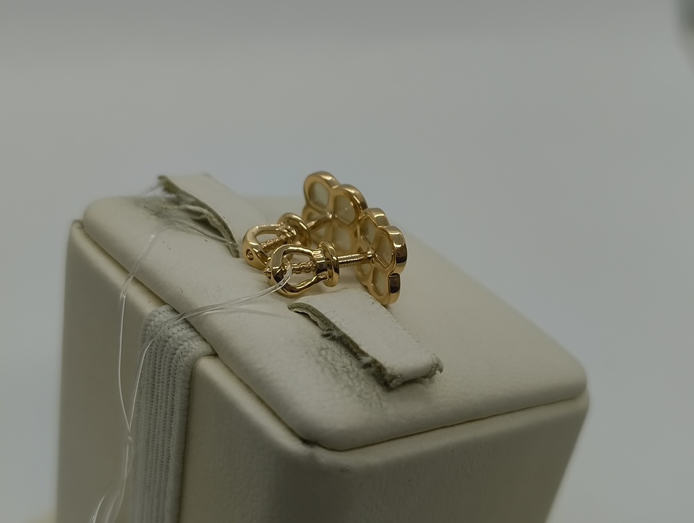 СЕРЬГИ ПУСЕТЫ с камнем (Au 585)