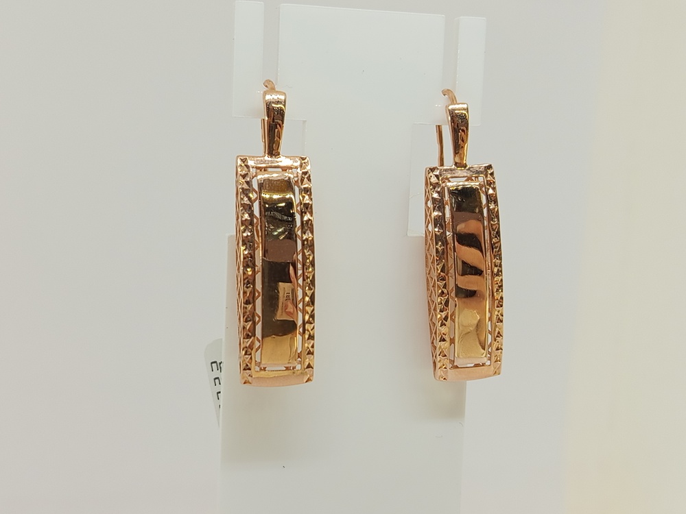 СЕРЬГИ ПЕТЕЛЬКА без камня (Au 585)