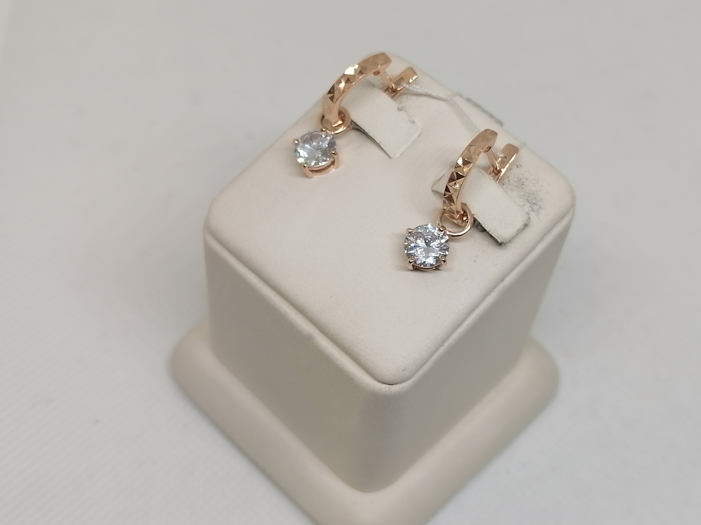 СЕРЬГИ С КАМНЕМ (Au 585)