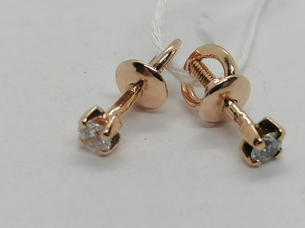 СПУС585 СЕРЬГИ ПУСЕТЫ (Au 585)