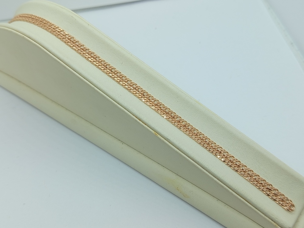 ЦЕПЬ ПОЛНОВЕСНАЯ Ромб двойной (Au 585)