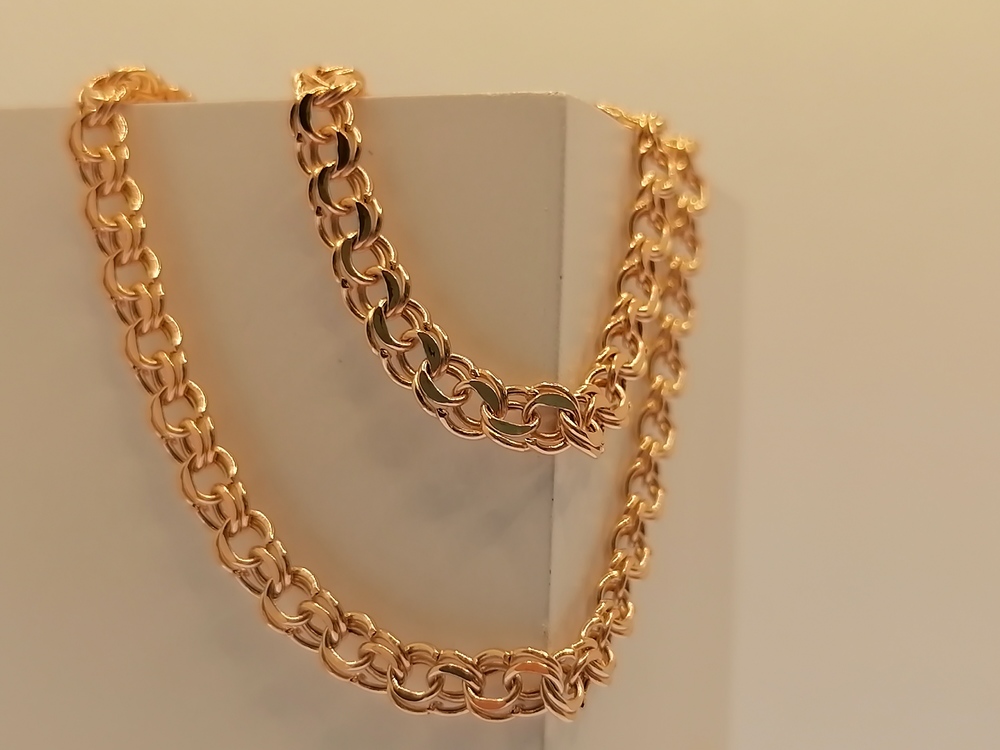 8050200П-40 ЦЕПЬ ПУСТОТЕЛАЯ Бисмарк (Au 585)