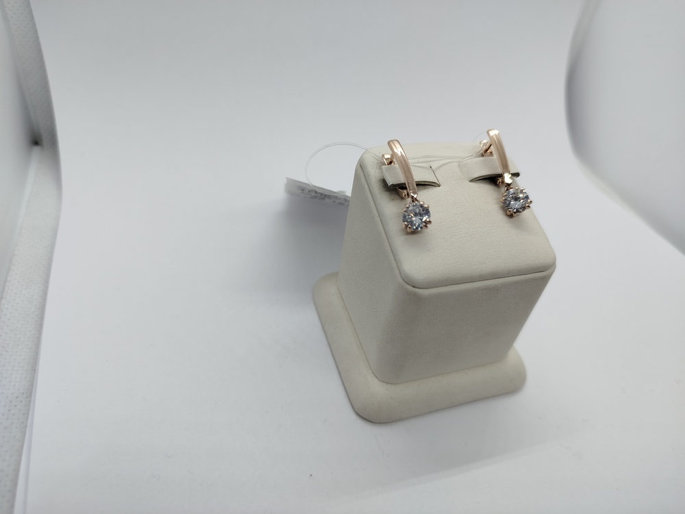 СЕРЬГИ С КАМНЕМ (Au 585)