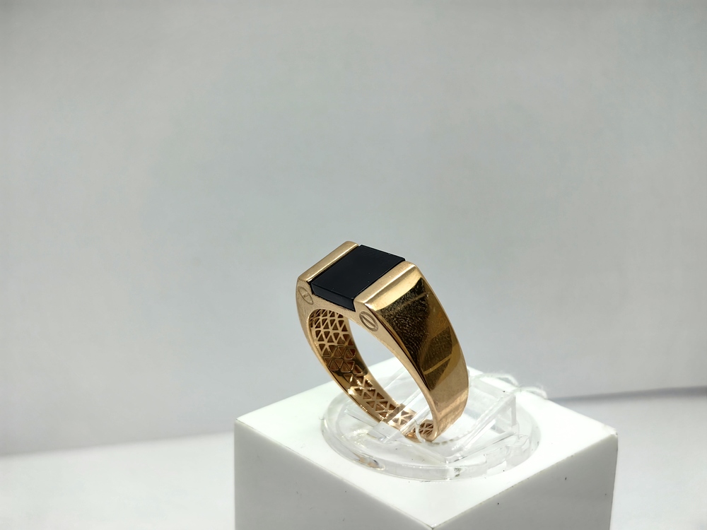 КОЛЬЦО ПЕЧАТКА оникс (Au 585)