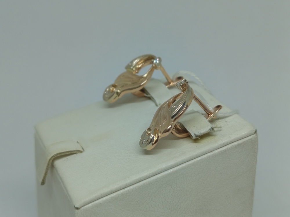 СКМИ585 СЕРЬГИ С КАМНЯМИ (Au 585)