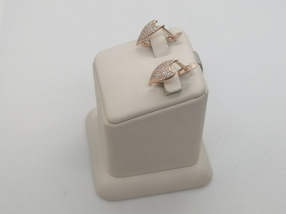 СКМИ585 СЕРЬГИ С КАМНЯМИ (Au 585)