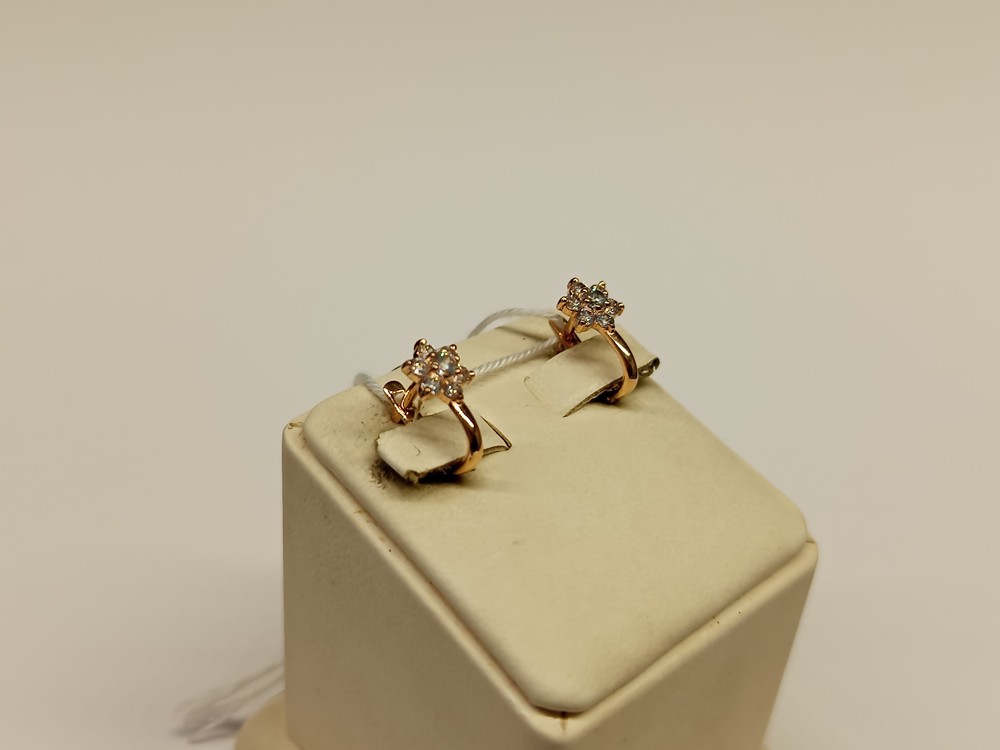 СКМИ585 СЕРЬГИ С КАМНЯМИ (Au 585)