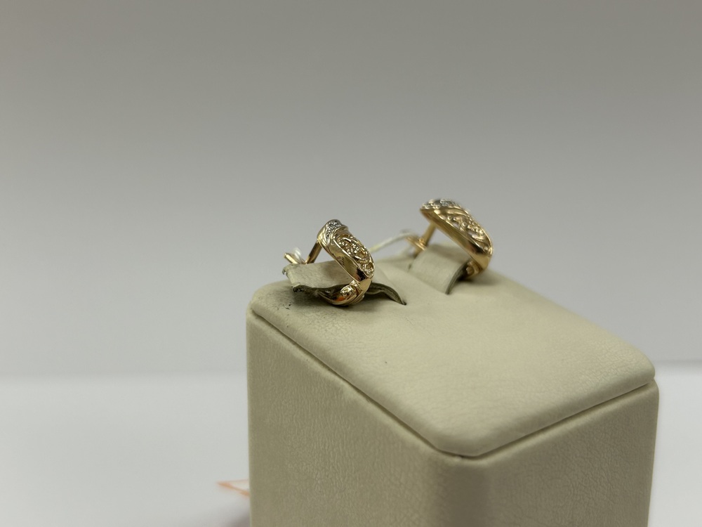 СКМИ585 СЕРЬГИ С КАМНЯМИ (Au 585)