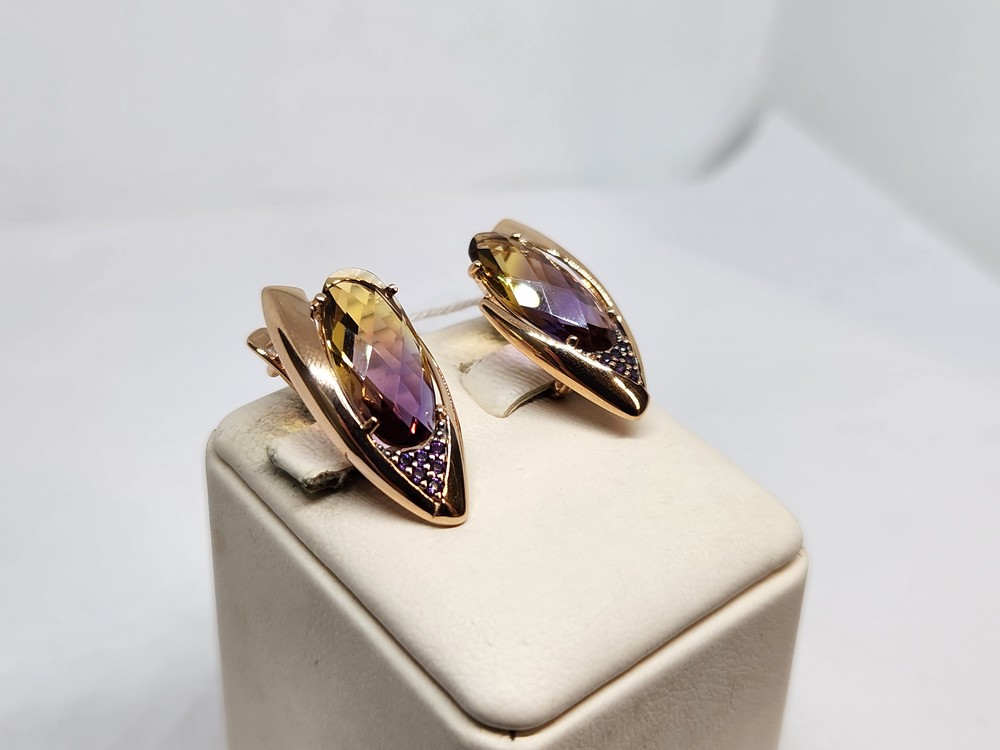 СКМИ585 СЕРЬГИ С КАМНЯМИ (Au 585)