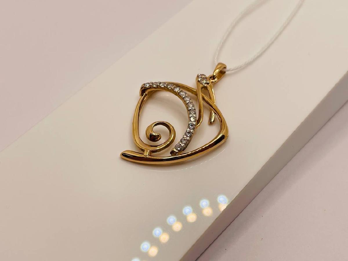 ПОДКМИ585 ПОДВЕСКА С КАМНЯМИ (Au 585)