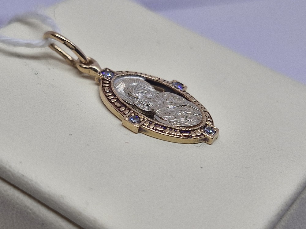 ПОДВЕСКА ИКОНА С КАМНЯМИ (Au 585)