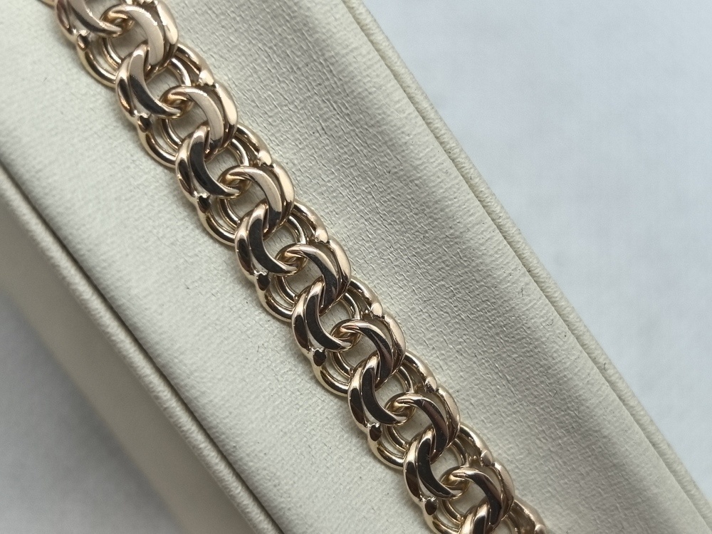 БЛБ585 БРАСЛЕТ ПОЛНОВЕСНЫЙ Бисмарк (Au 585)