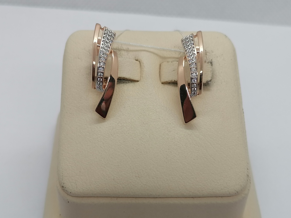 СКМИ585 СЕРЬГИ С КАМНЯМИ (Au 585)