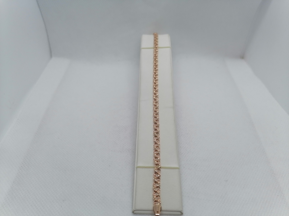 БЛБ3585 БРАСЛЕТ ПОЛНОВЕСНЫЙ Бисмарк тройной (Au 585)