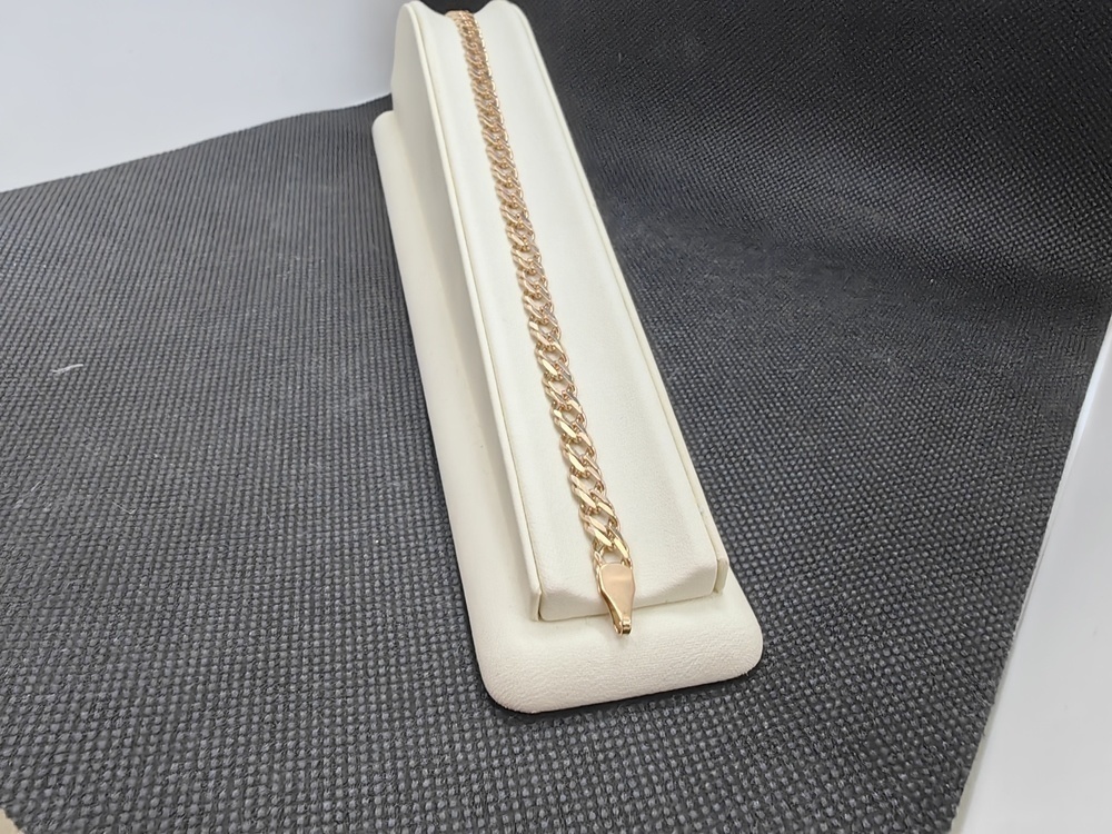 БРАСЛЕТ ПОЛНОВЕСНЫЙ Ромб двойной Au 585