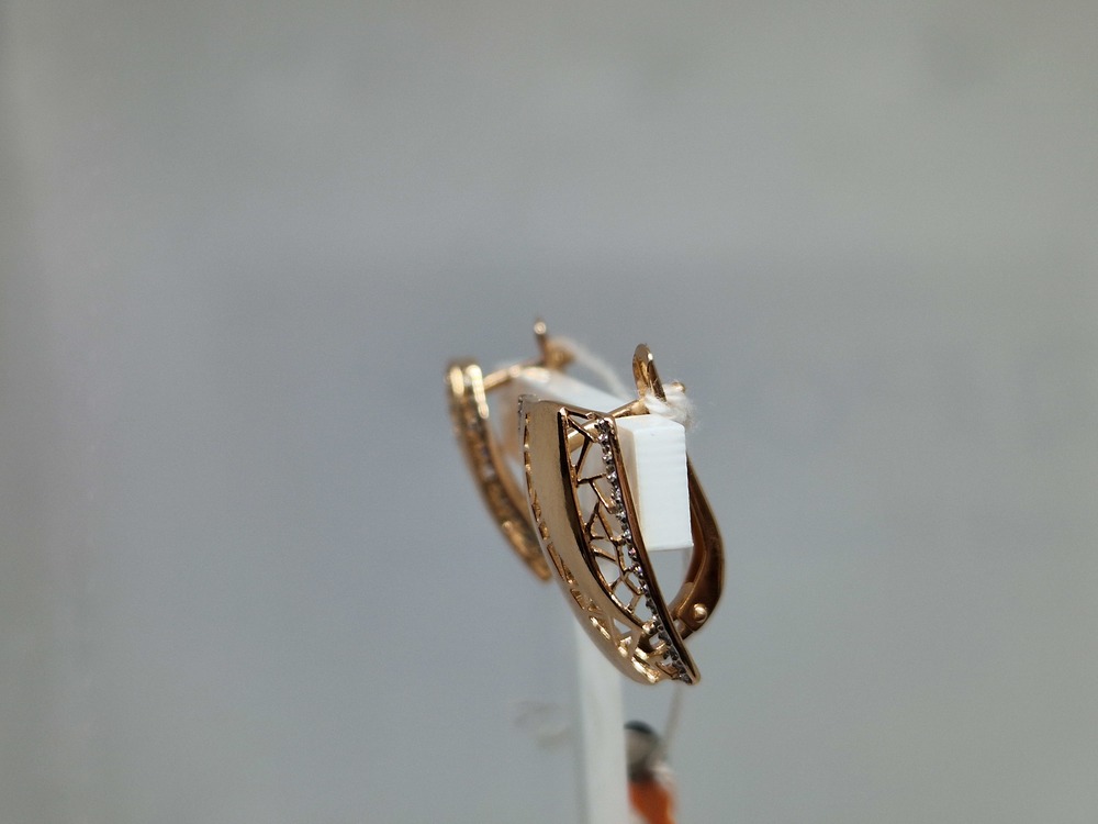 СКМИ585 СЕРЬГИ С КАМНЯМИ (Au 585)