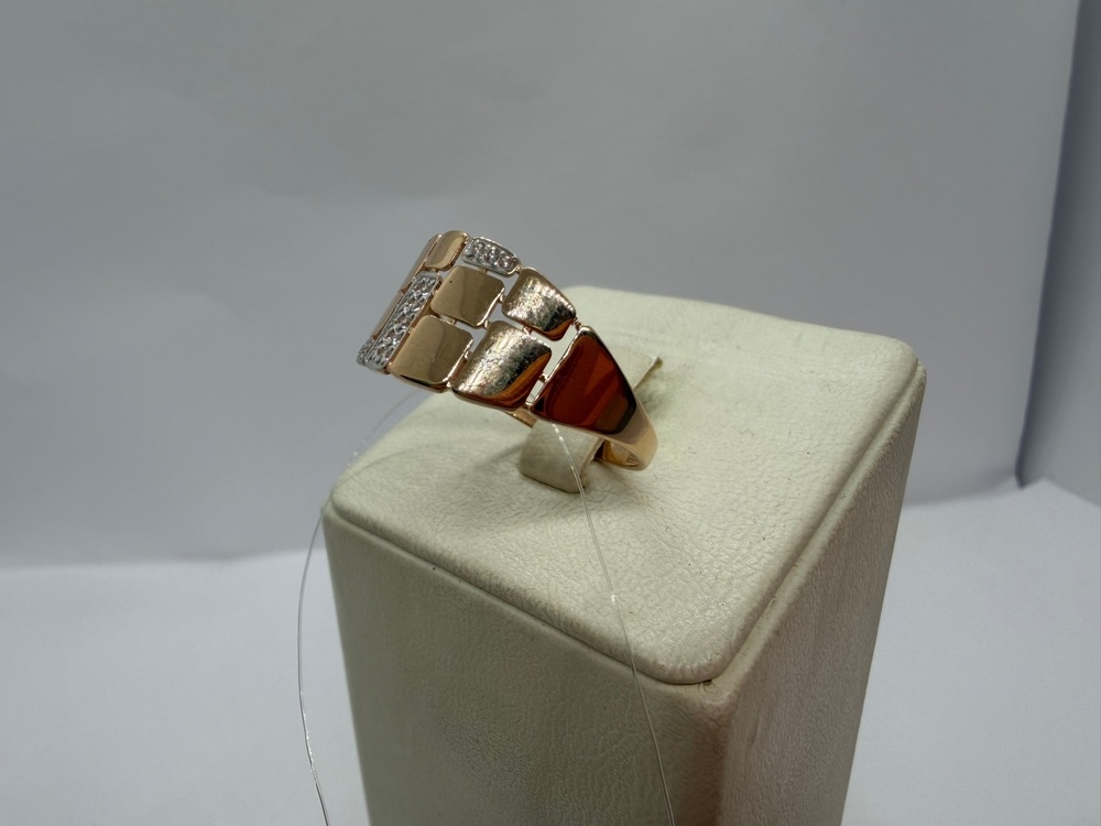 КОЛЬЦО С КАМНЯМИ (Au 585)