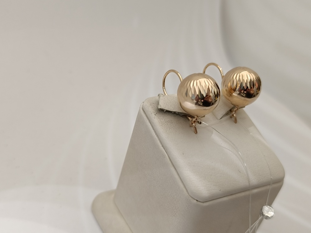 СЕРЬГИ ПЕТЕЛЬКА без камня (Au 585)