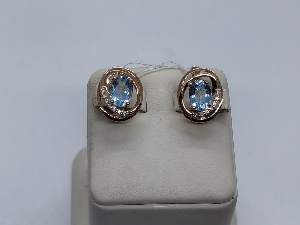 СЕРЬГИ С КАМНЯМИ (Au 585)