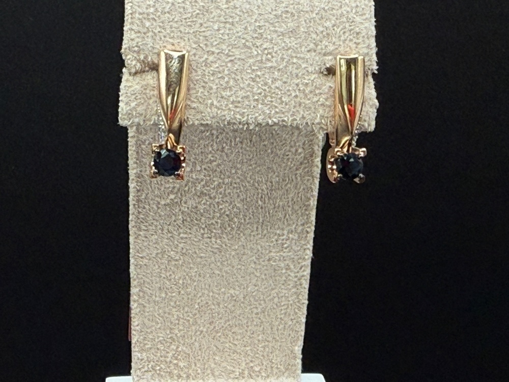 СЕРЬГИ Бриллиант, сапфир (Au 585)