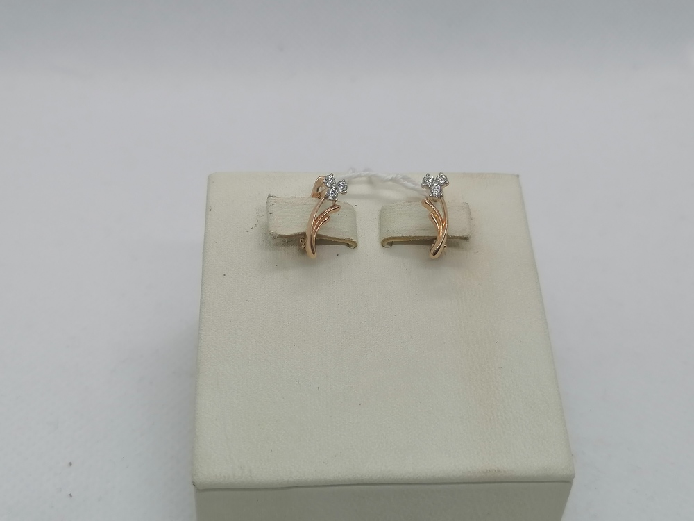 СКМИ585 СЕРЬГИ С КАМНЯМИ (Au 585)