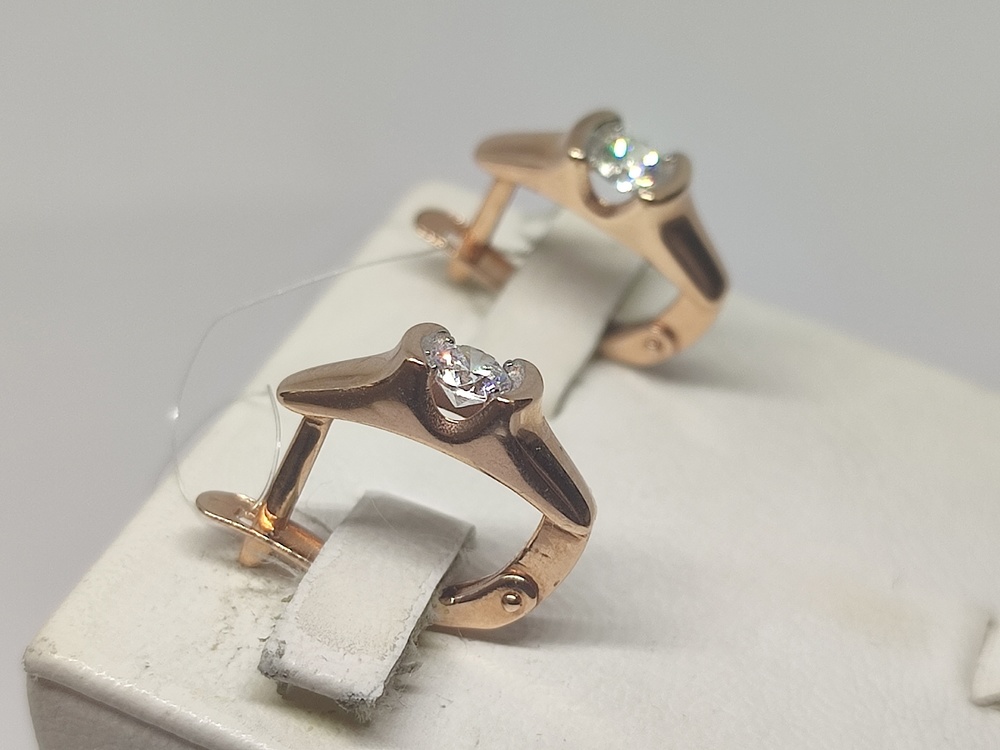 СЕРЬГИ С КАМНЕМ (Au 585)