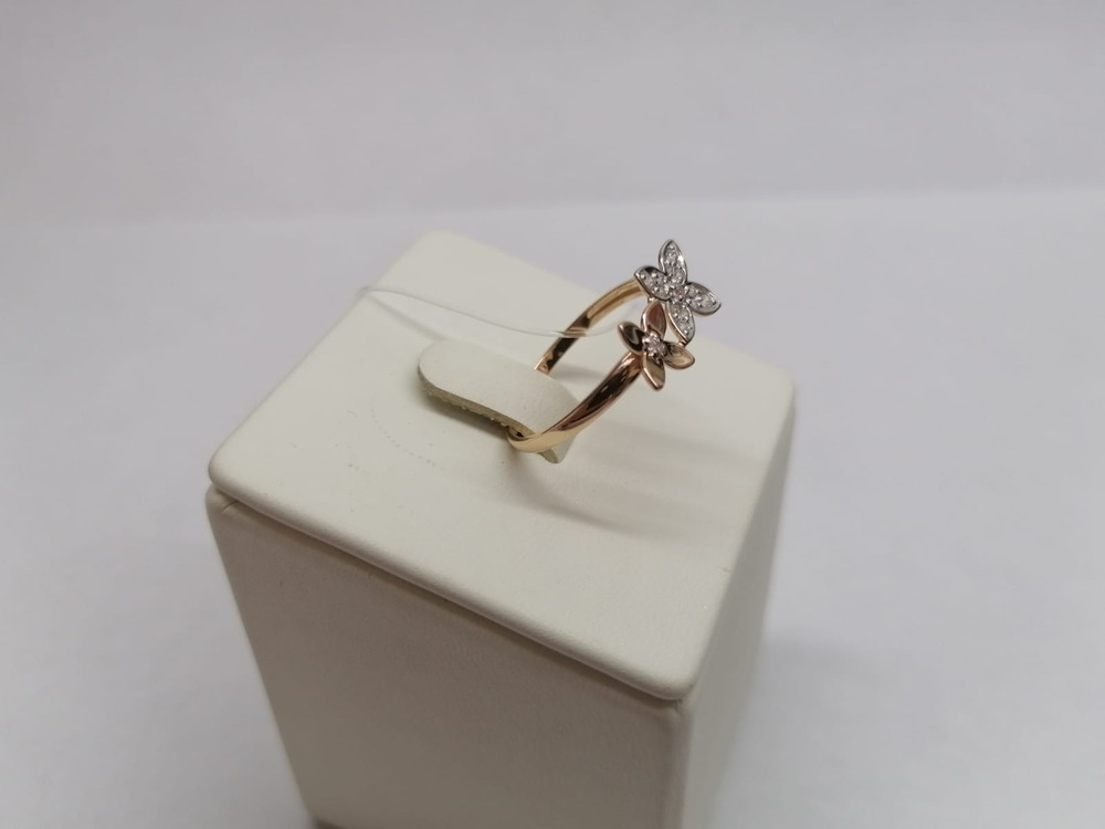 КОЛЬЦО С КАМНЯМИ (Au 585)