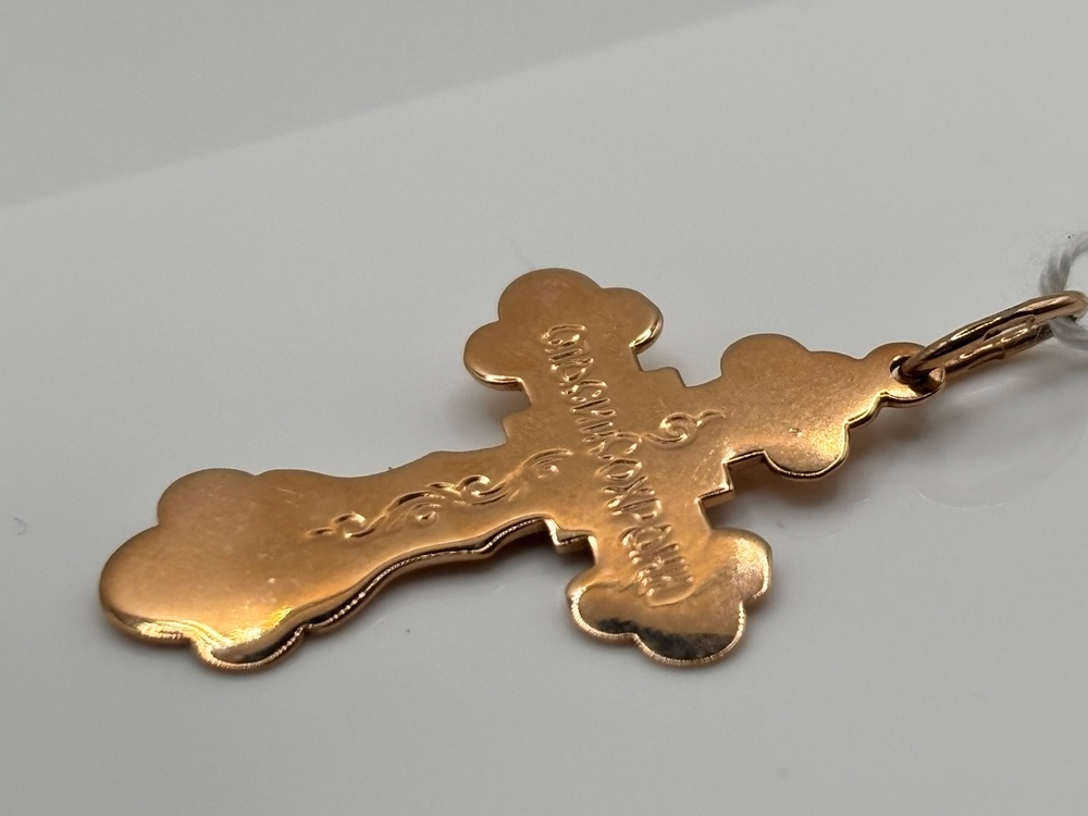 ПОДКБК585 ПОДВЕСКА КРЕСТ БЕЗ КАМНЯ (Au 585)