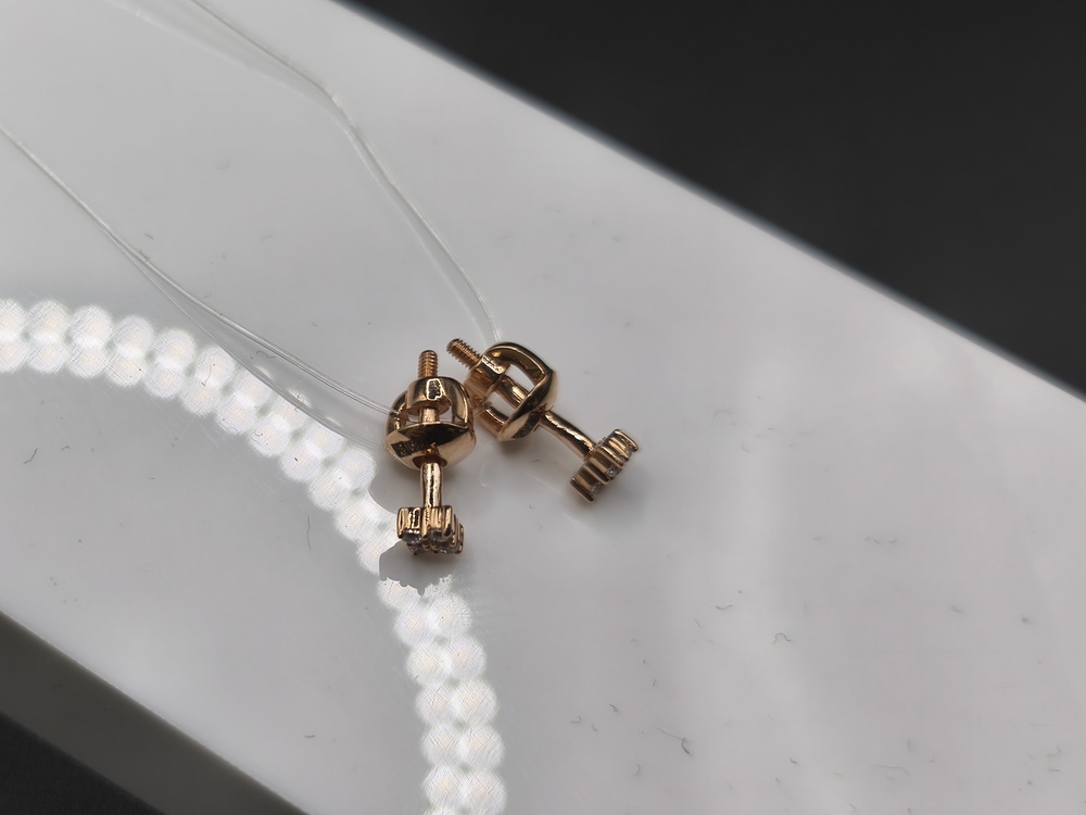 СЕРЬГИ ПУСЕТЫ с камнями (Au 585)