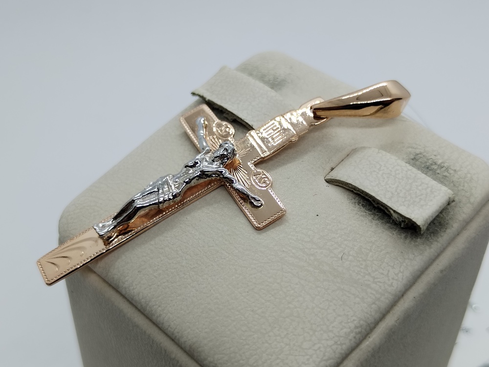 ПОДВЕСКА КРЕСТ без камня (Au 585)