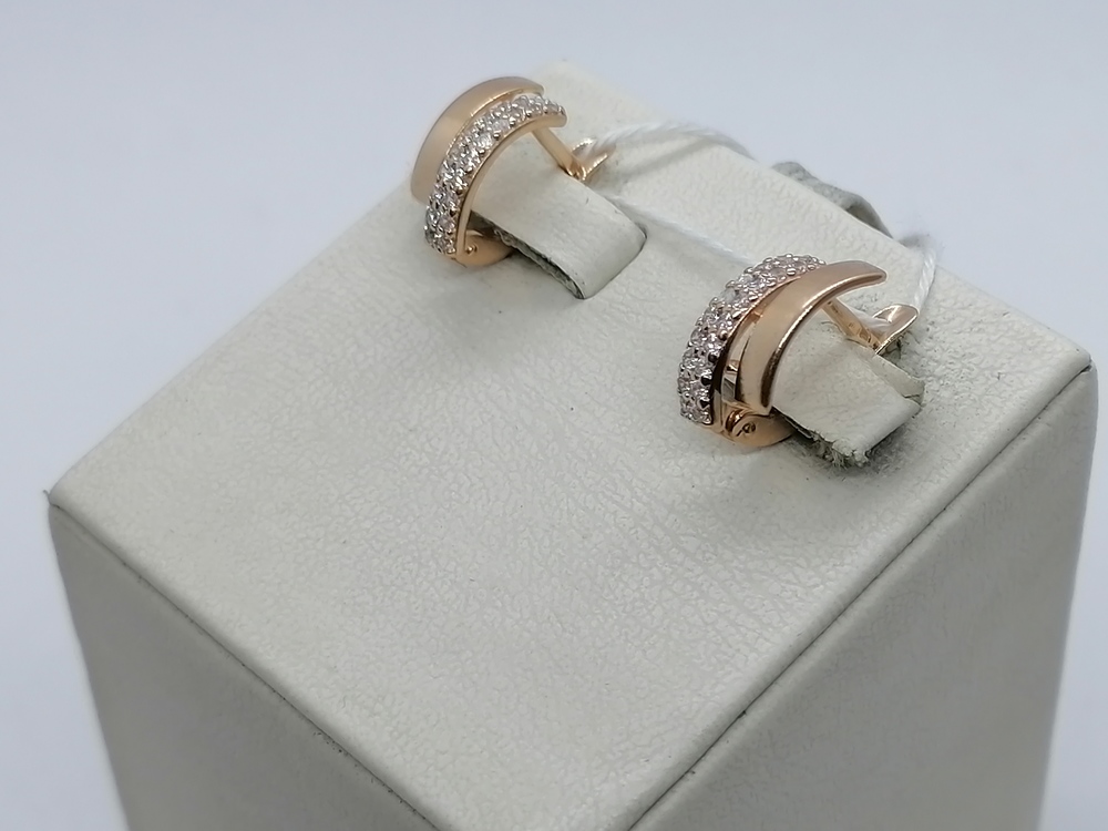 СКМИ585 СЕРЬГИ С КАМНЯМИ (Au 585)