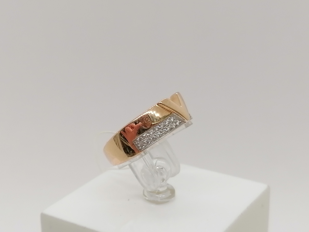 КОЛЬЦО С КАМНЯМИ (Au 585)