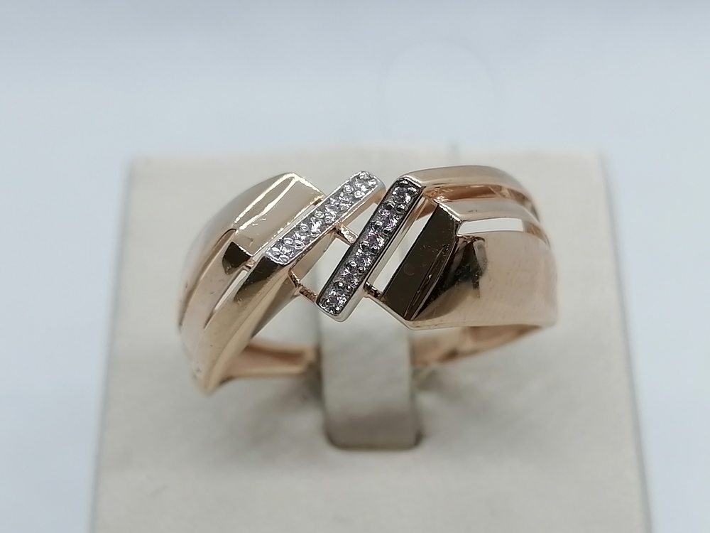 КОЛЬЦО С КАМНЯМИ (Au 585)