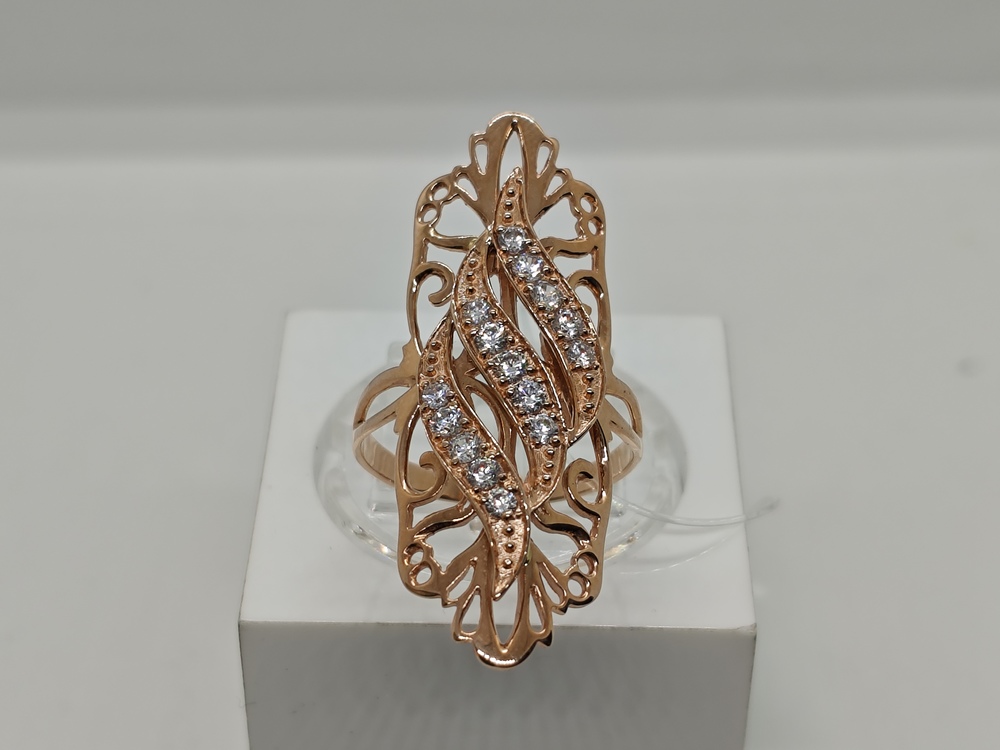 КОЛЬЦО С КАМНЯМИ (Au 585)